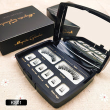 Load image into Gallery viewer, 3D/6D False Magnetic Eyelashes Long 25mm Natural Wispy Lashes Strips 3 Magnet Fake Eyelashes Mink Eye Lashes Extension Supplies