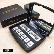 Load image into Gallery viewer, 3D/6D False Magnetic Eyelashes Long 25mm Natural Wispy Lashes Strips 3 Magnet Fake Eyelashes Mink Eye Lashes Extension Supplies